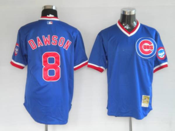 Mitchell and Ness 1987 Cubs #8 Andre Dawson Stitched Blue Throwback MLB Jersey - Click Image to Close